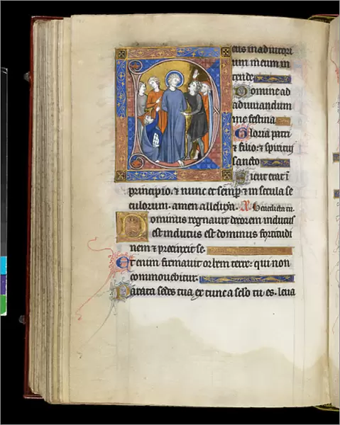 MS 300 f. 191v, Mocking of Christ with Jesus, surrounded by tormentors