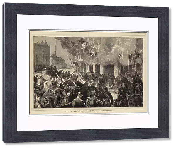The Eastern Question, a Fire in Constantinople (engraving)
