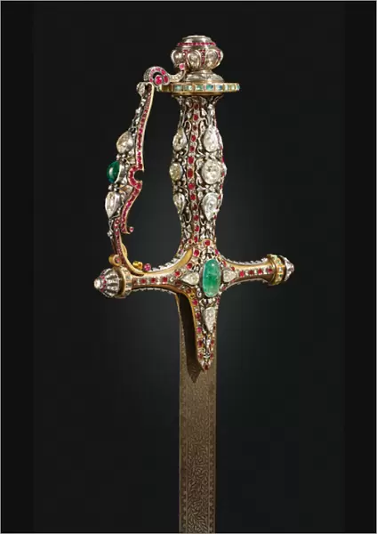 A Ceremonial Sword of the Nizam of Hyderabad, 1880-1900 (inscribed steel blade