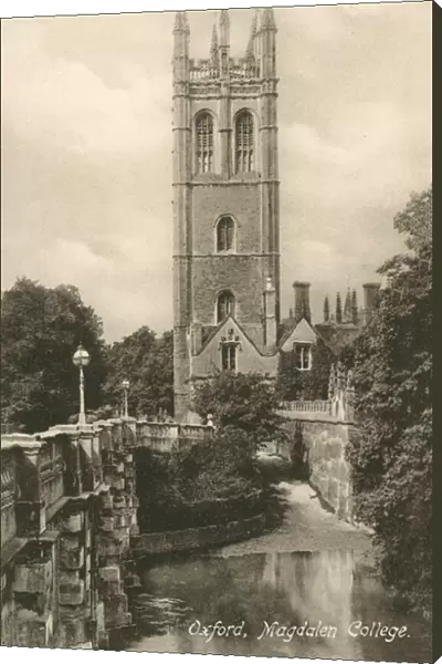 Magdalen Tower, Magdalen College, Oxford, Oxfordshire (b  /  w photo)