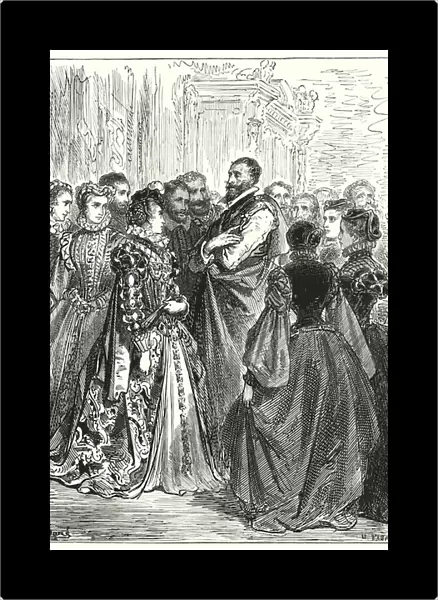 Gustave Dores Don Quixote: 'Don Antonios wife had invited several of her friends to a ball, to honour her guest'(engraving)