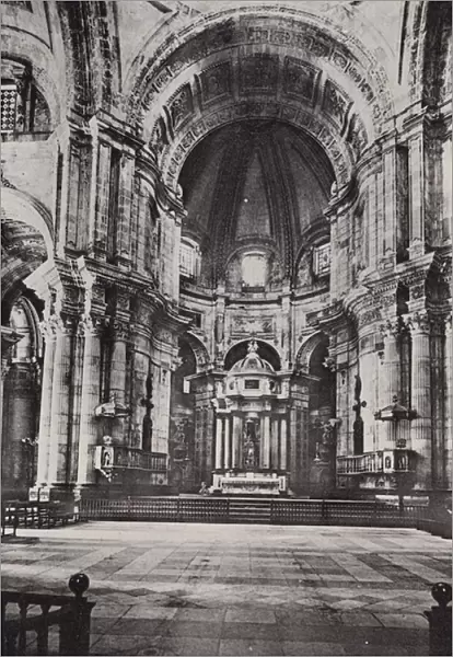 Cadiz: Interior de la Catedral (b  /  w photo)