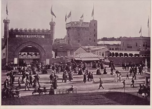 Chicago Worlds Fair, 1893: The Irish Village and Blarney Castle (b  /  w photo)