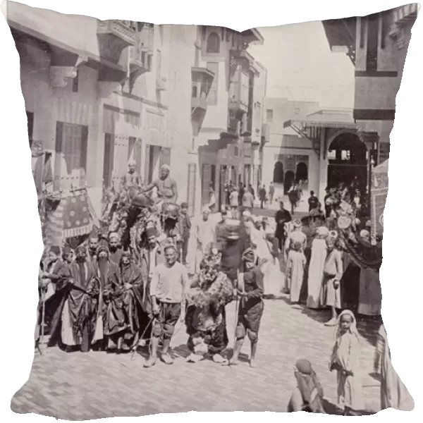 Chicago Worlds Fair, 1893: A Carnival in the Street of Cairo (b  /  w photo)
