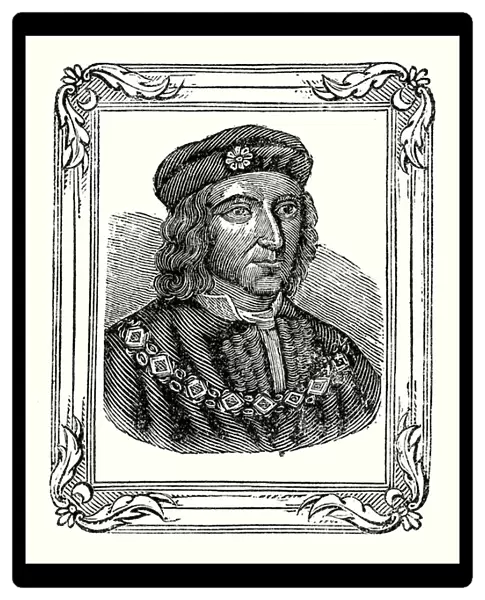 Richard III was born in 1450, crowned in 1483, slain in 1485 (engraving)