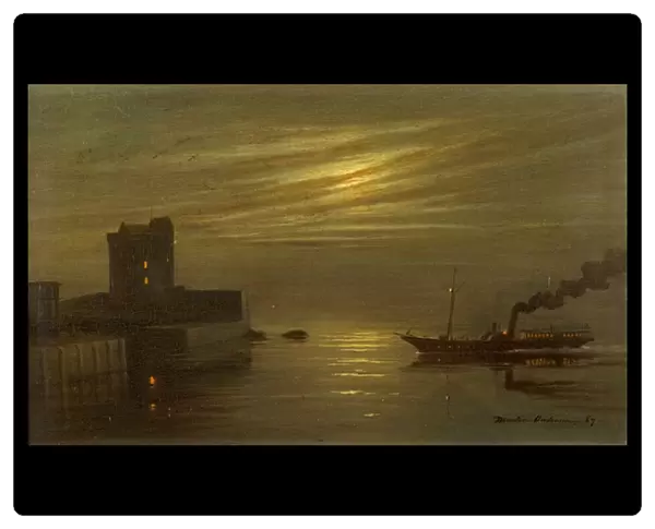 Broughty Castle - Moonlight Scene, 1887 (oil on canvas)