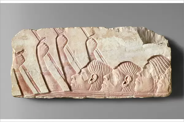 Foreigners in a Procession, c. 1345 BC (painted limestone)