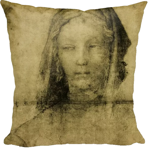 Study for the Virgin; drawing from the School of Leonardo. The Louvre, Paris