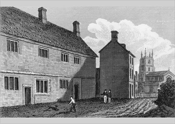 Grammar School at Chipping Norton, Oxfordshire, 1827 (engraving)