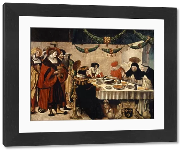 Saint Thomas Aquinas at the Table of King Louis the Saint, 1516-18 (oil on wood)