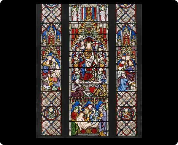 Resurrection Themes, detail, 1850 (stained glass)