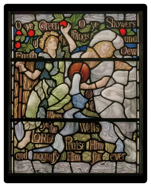 O Ye Green Things, Benedicite Window detail, c. 1895 (stained glass)