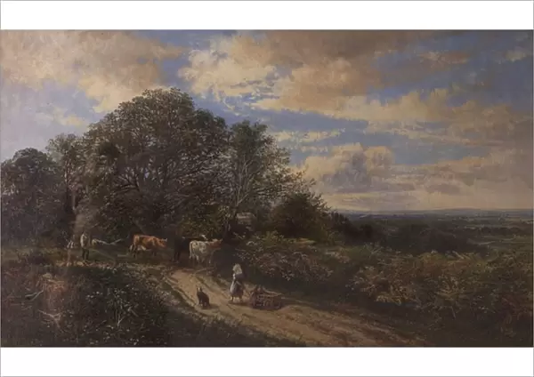 Landscape with Cattle, late 19th century (oil on canvas)