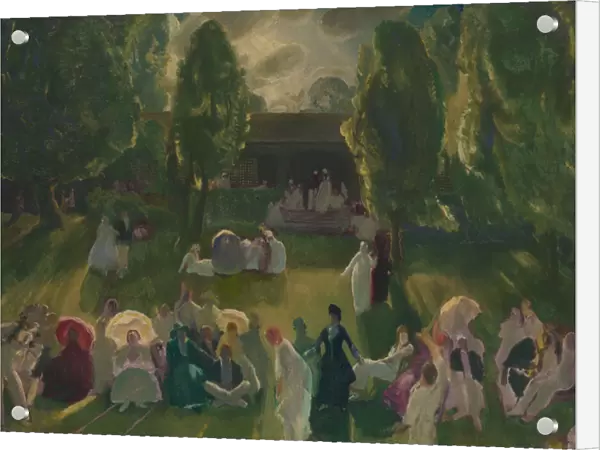 Tennis at Newport, 1919 (oil on canvas)