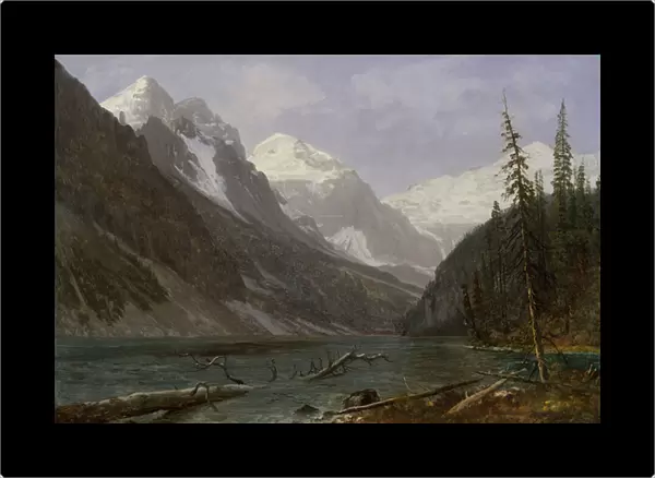 Canadian Rockies (Lake Louise), c. 1889 (oil on paper mounted to board)