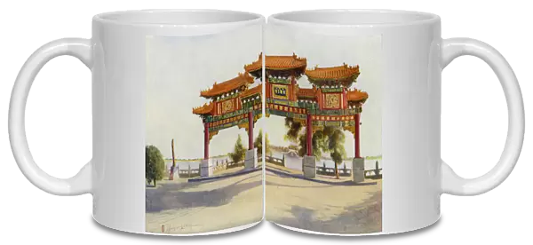 Peking, the Grand Pailau, Summer Palace (colour litho)