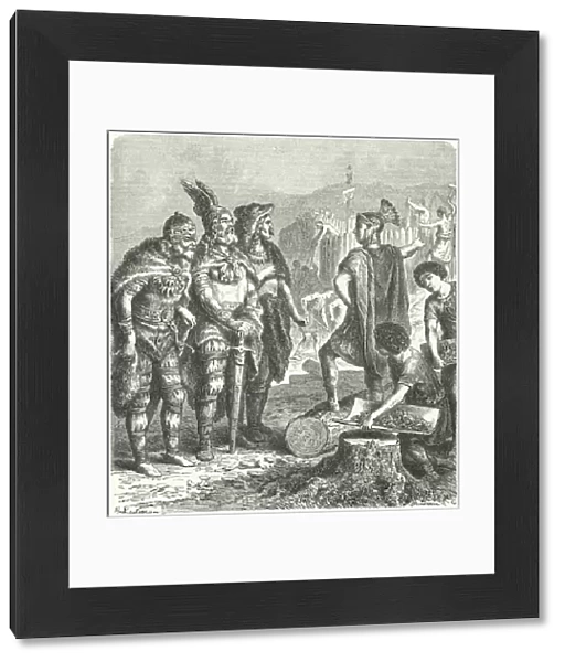 The Roman general Stilicho negotiating with the Goths, c400 (engraving)