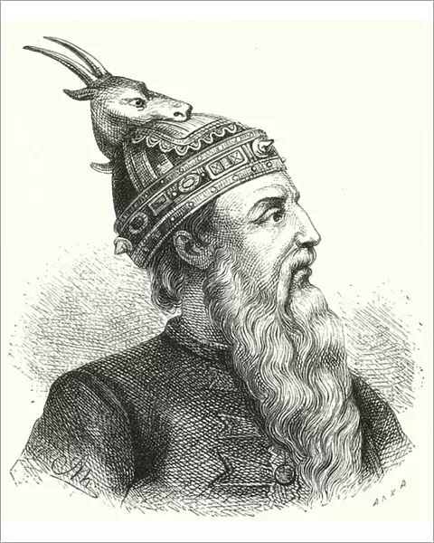 Skanderbeg, Albanian nobleman and military commander (engraving)