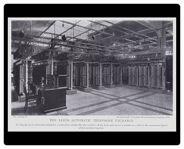 The Leeds automatic telephone exchange (b  /  w photo)