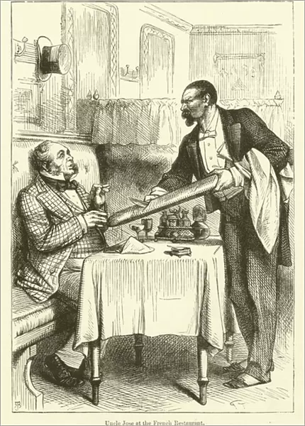 Uncle Jose at the French Restaurant (engraving)