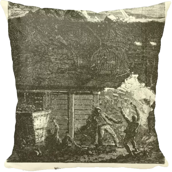 Miners struck by Lightning (engraving)