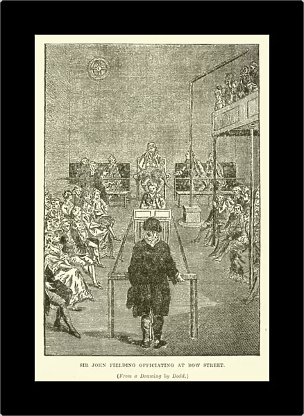 Sir John Fielding officiating at Bow Street (engraving)