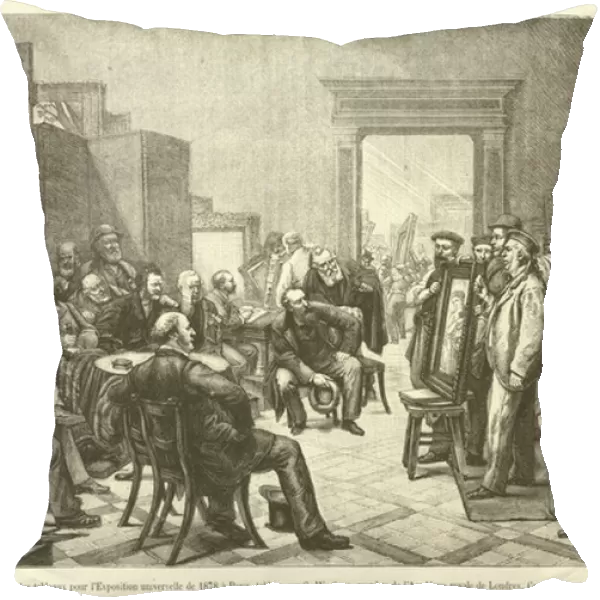 Le Jury anglais choisissant les tableaux pour l Exposition universelle de 1878 a Paris (engraving)