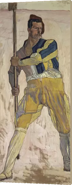 Warrior with halberd, c. 1898 (oil on canvas)