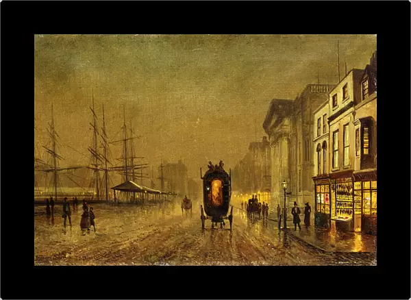 Liverpool Docks, (oil on canvas)