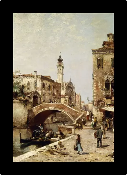 Santa Catarina Canal, Venice, (oil on canvas)