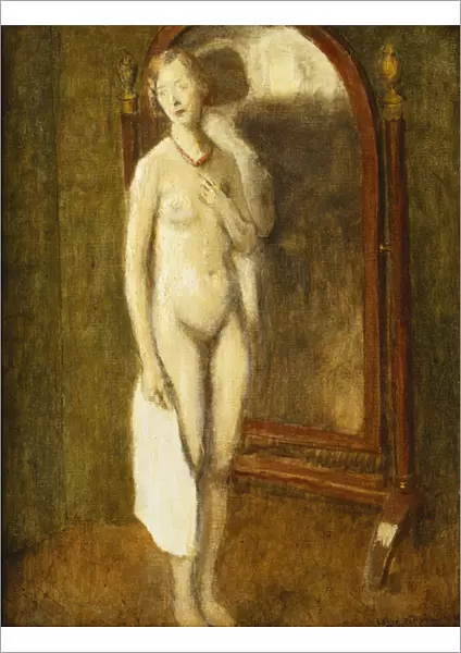The Mirror, (oil on canvas)