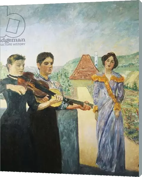 Three Women in the Vineyard; Drei Frauen im Weinberg, 1912 (oil on canvas)