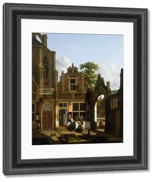 A Dutch Courtyard, 1822 (oil on panel)