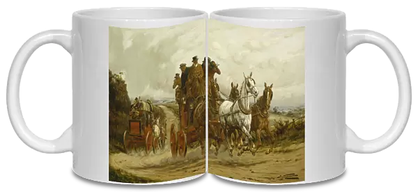 The London to York Stagecoaches, (oil on canvas)