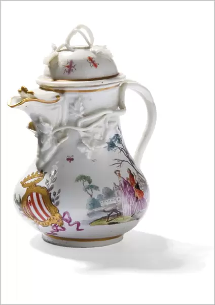 Small pot a lait armoire and cover, c. 1765-70 (porcelain)