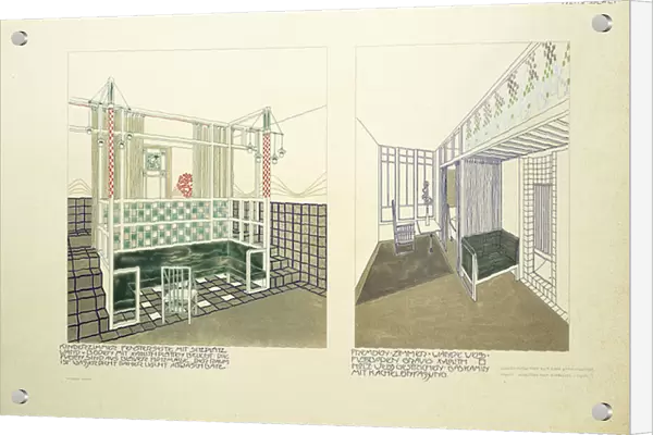 Childs Room and Guest Room, c. 1901 (colour litho)