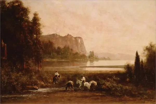 Trappers in Yosemite Mountains, 1899 (oil on canvas)
