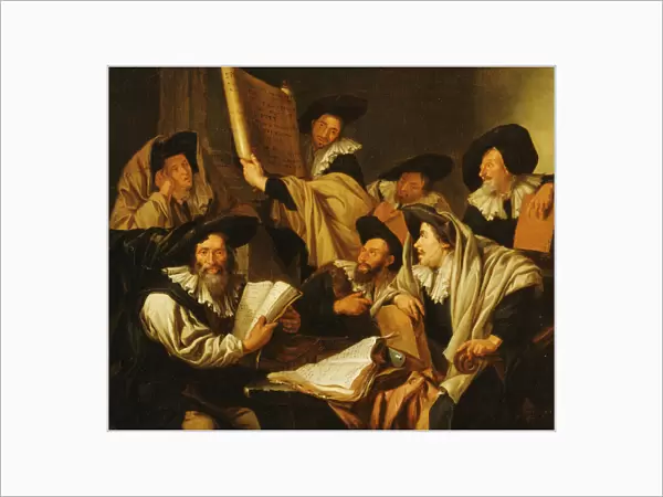 A Rabbinical Disputation, (oil on canvas)