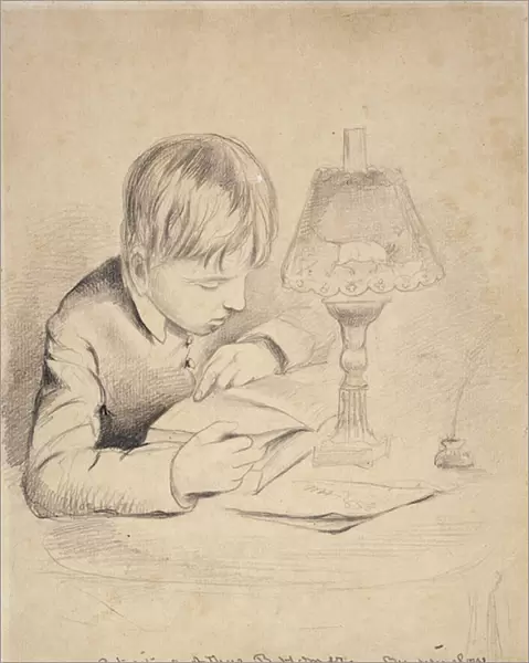 Portrait of Arthur Benson Homer, 1853 (pencil on paper)