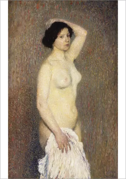 Nude Woman Standing, (oil on canvas)
