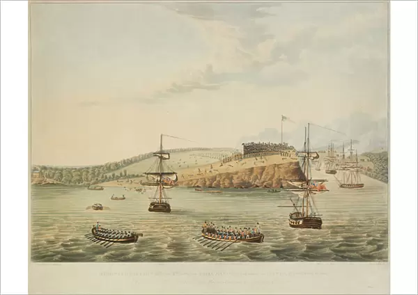 Attack on Fort Oswego, Lake Ontario, N. America. May 6th 1814, Noon