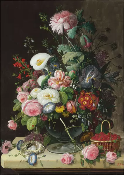 Still Life, Vase of Flowers (oil on canvas)