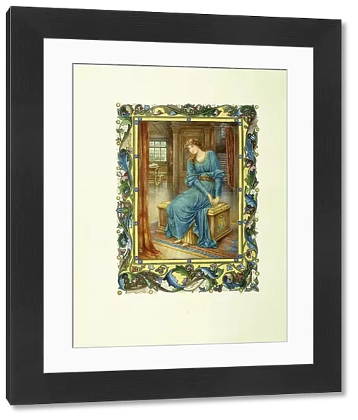 Madeline, 1924 (full page miniature on thick vellum, with ornamental border)