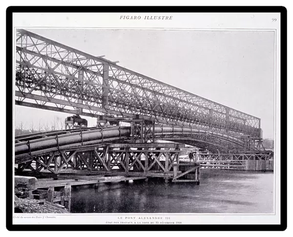 The works of the bridge Alexander III to 15  /  12  /  1898 - in '