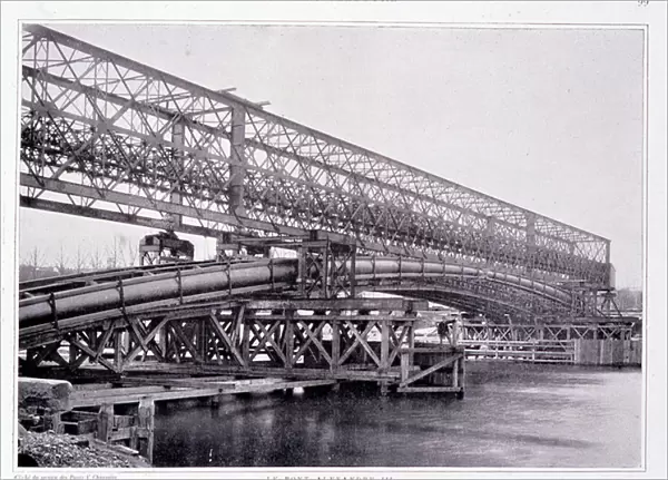 The works of the bridge Alexander III to 15  /  12  /  1898 - in '