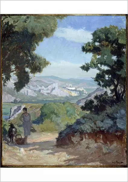 Rhodanian Landscape Painting by Joseph Loys Prat (1879-1934), 20th century