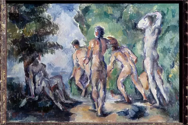 Bathers Painting by Paul Cezanne (1839-1906) 1895 Sun. 0, 22x0, 33 m Lyon