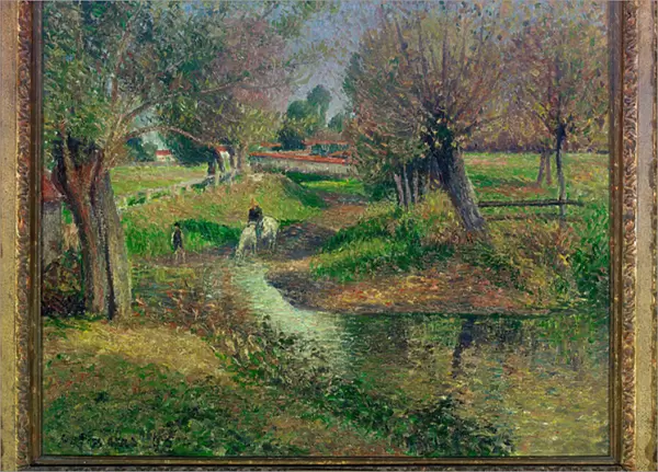 L reuvoir, Eragny, Val d oise Painting by Camille Pissarro (1830-1903) 1895 Dim 0