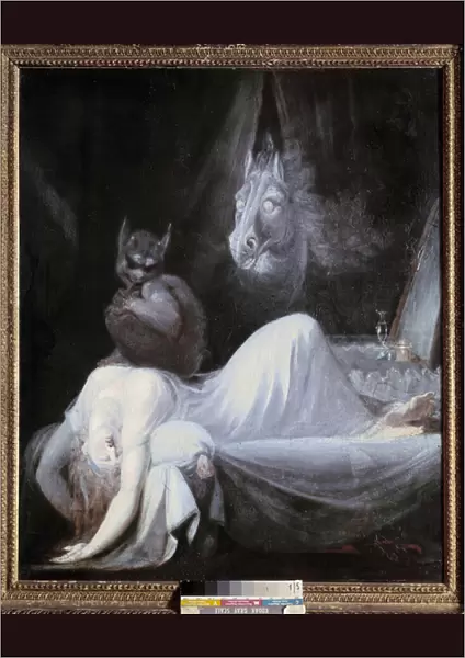 The nightmare. Painting by Johann Henrich Fussli (Fuseli) (1741 - 1825), Swiss School