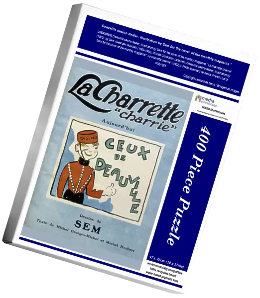 Deauville casino dealer, illustration by Sem for the cover of the monthly magazine '